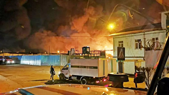 Пожар 11 апреля на территории колонии в Ангарске